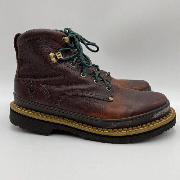 Georgia Giant Boots G6274 6" Brown Men's Size 10M - Picture 3 of 12